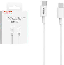 SOMOSTEL Cablu date Type C la Type-C 5A 100W 1.2m Power Delivery PD White Powerline SMS-BT10 (5902012968314)