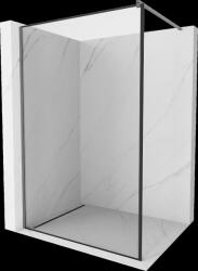 Mexen Kioto, Walk-In zuhany paraván 100 x 200 cm, 8 mm átlátszó üveg fekete mintás, grafit profil, 800-100-101-66-70 (800-100-101-66-70)