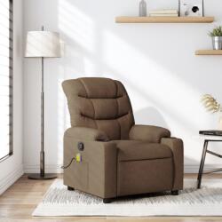 vidaXL barna szövet dönthető masszázsfotel (374160)