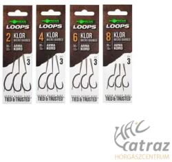 Korda Loop Rigs 30lb Klor Horoggal - Horog Méret: 4 - Korda Cserélhető Horogrész