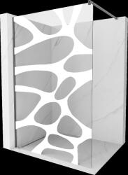 Mexen Kioto, Walk-In zuhany paraván 140 x 200 cm, 8 mm átlátszó üveg fehér mintás, grafit profil, 800-140-101-66-97 (800-140-101-66-97)