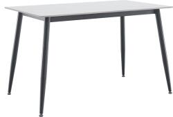 TEMPO KONDELA Étkezőasztal, fehér márvány/fekete, 121x71 cm, FLORENC TYP 1