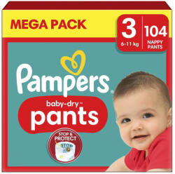 Pampers Pants Baby Dry Diapers 3 (104buc) 6-11kg