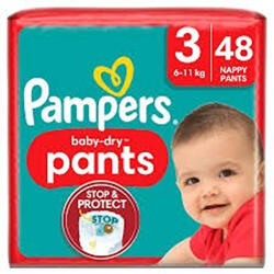 Pampers Pants Baby Dry Diapers 3 (48buc) 6-11kg