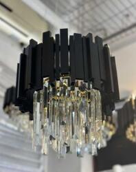 Candelabru Cristal Aliss, Negru, 30cm (ls 6924-300 BK F)