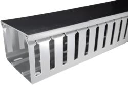 Elettrocanali Canal cablu perforat slitat Elettrocanali 100x40mm gri pentru circuite electrice (ECA10040)
