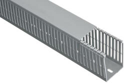 Elettrocanali Canal cablu perforat 2m slitat 60x40mm gri pentru circuite electrice in tablouri (ECA6040)