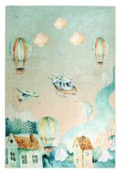 BellaTEX Covor pentru copii Bellatex Balon albastru-gri , 100 x 150 cm Covor