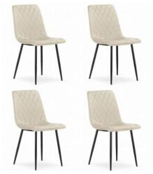 Scaun Bucatarie Si Dining TURIN Catifea Bej x 4 Buc