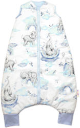 Baby Nellys Sac de dormit cu pantaloni 88 cm Baby Nellys, Elefant si curcubeu, albastru