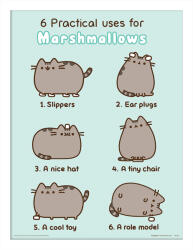 Pyramid Tablou Art Print Pyramid Animation: Pusheen - Practical Uses For Marshmallows (LFP12167P)