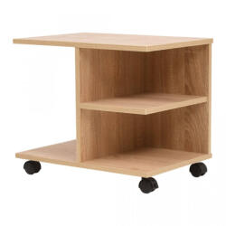 vidaXL Raft cu rotile din PAL, 50 x 35 x 42 cm, stejar (245723) Biblioteca