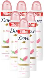 Dove Go Fresh Pomegranate & Lemon, antiperspirant femei, 48h protectie, 6x250 ml (6918)