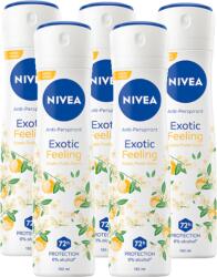 Nivea Exotic Feeling, antiperspirant spray femei , 72h protectie, 5x150 ml (46067)