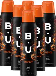 B.U. B. U. Trendy, deodorant spray femei, 6 x 150 ml (5360)