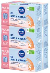 Nivea Baby Nivea Soft & Cream cu ulei de migdale, servetele umede biodegradabile, 12x57, 684 buc (44867)