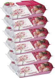 Sleepy Strawberry, servetele umede fara alcool, 6 x 120 buc (13320)
