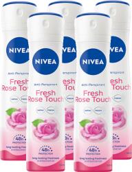 Nivea Fresh Rose Touch, antiperspirant spray femei, 5x150 ml (29815)