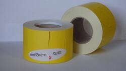 CV címke Címke karton termó 55x40mm 600/tek. sárga