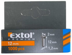 Extol Tűzőgép szeg fejjel (2, 0×1, 2×0, 52mm) 12 mm, (1000 db)