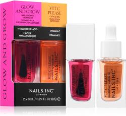 Nails Inc Nails Inc. Glow and Grow & Vit C Please körömlakk szett tápláló hatással