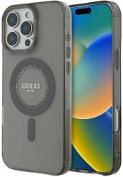 GUESS Husa Guess Rhinestones Ring MagSafe pentru iPhone 16 Pro Max Negru (GUHMP16XPFTDTEK)