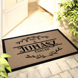 Deconline Crafts Egyedi neves karácsonyi Lábtörlő 60x40 cm "Családneves" színes HD (DO129194-Doormat-60x40)