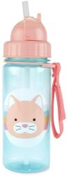 Skip Hop Zoo Bögre szívószállal PP PVC és BPA mentes Macska 12hó+