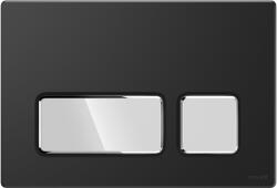 Cersanit Block öblítő gomb WC-hez fényezett króm-fekete K97-0399 (K970399)