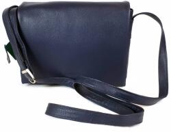 RIALTO sötétkék, közepes, sok részes fedeles bőrtáska RT212804C-07 - taskaweb