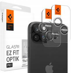 Spigen iPhone 14 / 14 Plus / 15 / 15 Plus Kameravédő Üvegfólia - Spigen Glas. tR EZ Fit Optik Pro x 2 db (AGL06918)