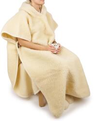 Vlnka Gyapjú TV poncsó kapucnival természetes ruházat méretei Uni