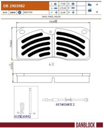 DANBLOCK set placute frana, frana disc DANBLOCK DB 2903982 (DB 2903982)