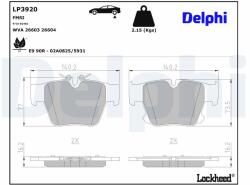 DELPHI set placute frana, frana disc DELPHI LP3920 (LP3920)