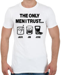 printfashion The only men I trust. . . Jack, Jim, Jose - Férfi póló - Fehér (16784754)