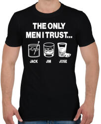 printfashion The only men I trust. . . Jack, Jim, Jose - Férfi póló - Fekete (16785183)