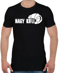 printfashion NAGY KIFLI - páros minta - Férfi póló - Fekete (16810455)