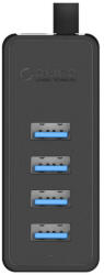 ORICO W5P-100 USB 4x USB 3.0 hub adapter (fekete) (W5P-U3-100-BK-EP-IP) - scom