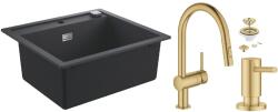 GROHE Készlet gránit mosogató Grohe K700 31651AP0, konyhai csaptelep Grohe Minta 32321GN2, 40535GN0, 40400GN0