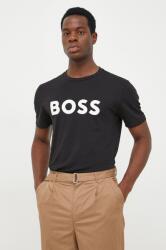 BOSS Orange BOSS pamut póló BOSS CASUAL - fekete L