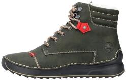 RIEKER Ghete dama, Rieker, 51545-54-Verde, casual, piele ecologica, imblanite, cu talpa joasa, verde (Marime: 37)