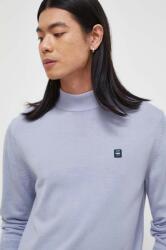 G-Star RAW pulóver könnyű, férfi, lila, garbónyakú - lila S