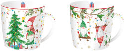 Easy Life Ready for Christmas porcelán bögre szett 2db-os, 350ml, díszdobozban
