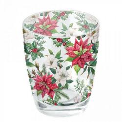 Ambiente B. V Mikulásvirágos karácsonyi üvegpohár - 250 ml - Christmas Florals (VR-34318875)