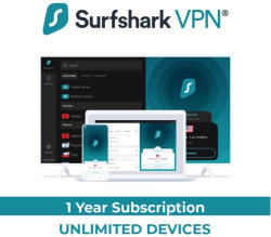  Surfshark VPN (Unlimited Eszköz - 1 Év)