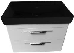 TMP cabinets LUX 80 fali bútor CeraStyle SHARP fekete mosdóval (400541VB012M42U05)