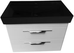 TMP cabinets LUX 60 fali bútor CeraStyle Sharp fekete mosdóval (400871VB012I02U05)