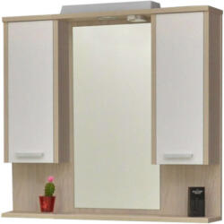TMP cabinets ZX Sonoma tükrös szekrény LED világítással 85 cm (400881)