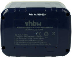 VHBW Elektromos kéziszerszámgép akkumulátor Makita 193130-5, 193128-2, 193127-4, 193131-3 - 3300 mAh, 24 V, NiMH (888402434)