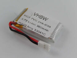 VHBW Drón akkumulátor Mold King 33041C Qdrocopterhez - 380 mAh 3, 7 V Li-Ion (800113826)